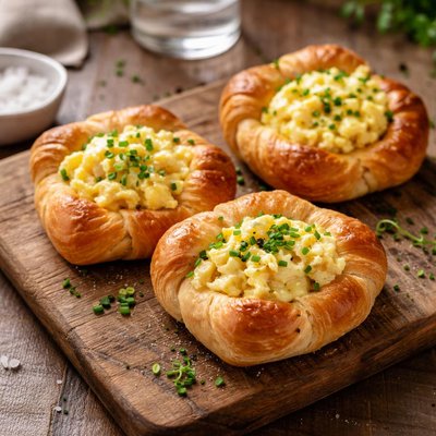 Danish bread with eggs