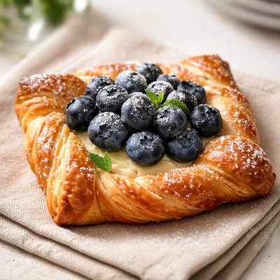 Danish pastry with blueberries