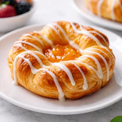 Danish pastry with icing