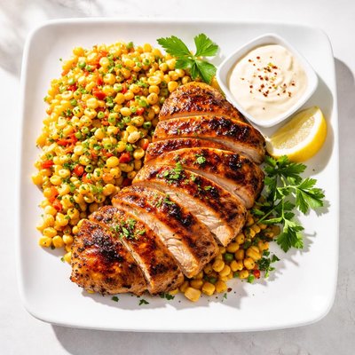 Daris chicken and corn