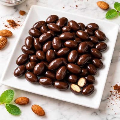 Dark chocolate alonds