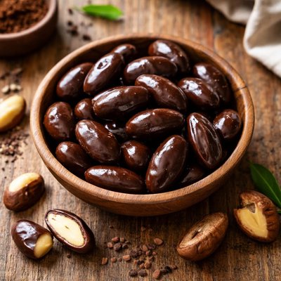 Dark chocolate brazil nuts