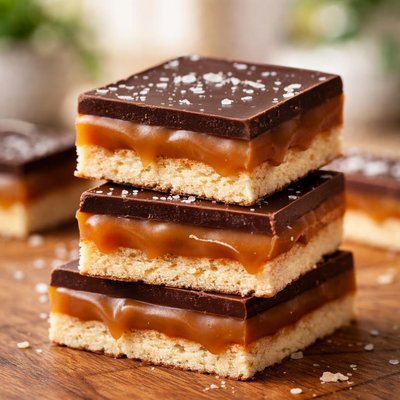 Dark chocolate caramel square