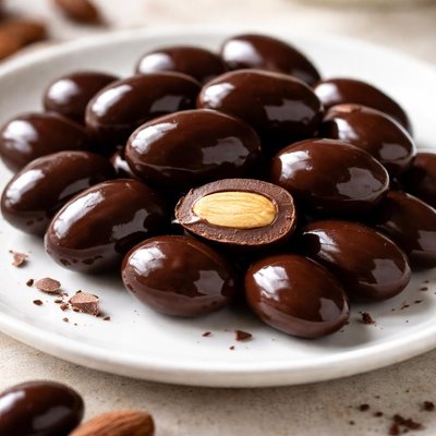 Dark chocolate covered almond