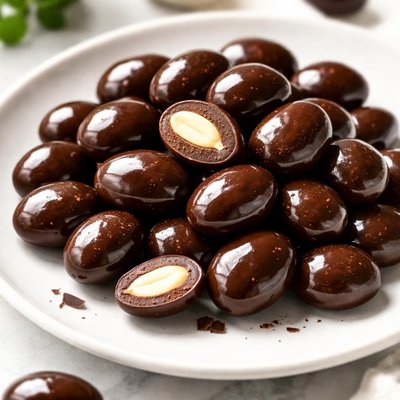 Dark chocolate covered almonds