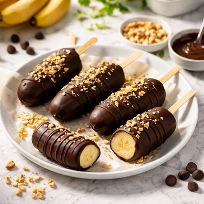 Dark chocolate covered banana