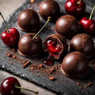Dark chocolate covered cherry