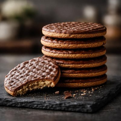 Dark chocolate digestive
