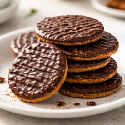 Dark chocolate digestive biscuit