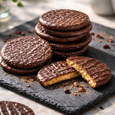 Dark chocolate digestive biscuits