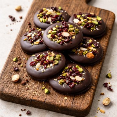 Dark chocolate discs