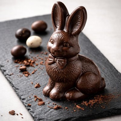 Dark chocolate hollow bunny