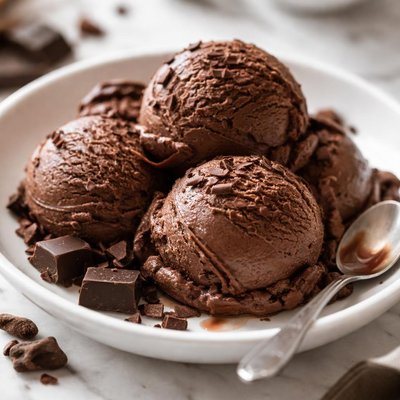 Dark chocolate ice cream