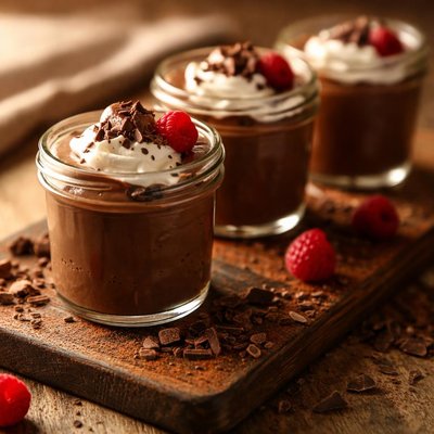 Dark chocolate mousse