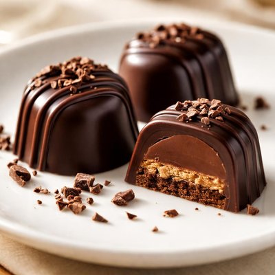 Dark chocolate praline