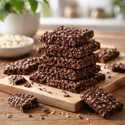 Dark chocolate quinoa crisp
