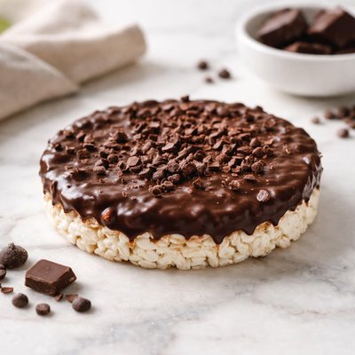 Dark chocolate rice cake