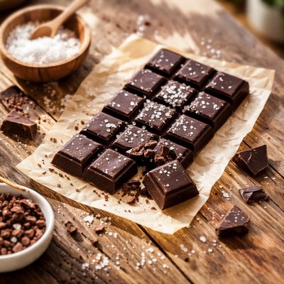 Dark chocolate sea salt bar
