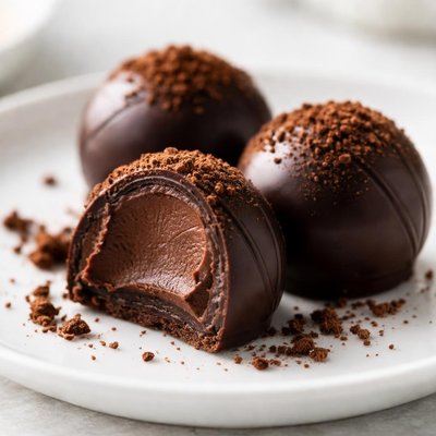 Dark chocolate truffle