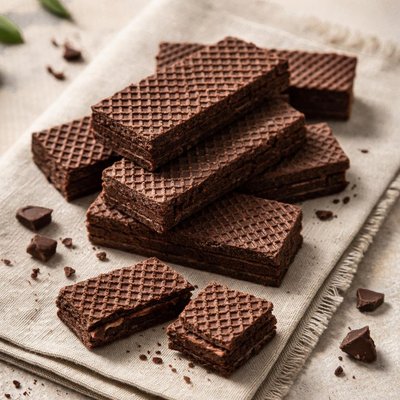 Dark chocolate wafers