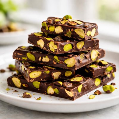 Dark chocolate with pistachios