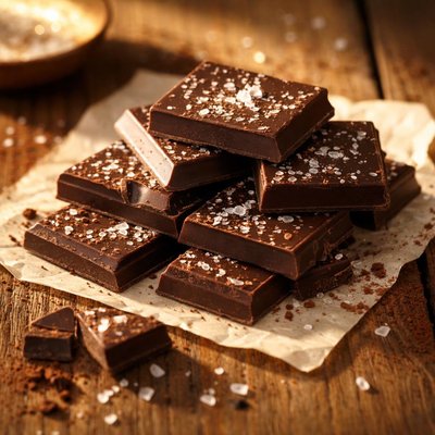 Dark chocolate with sea salt