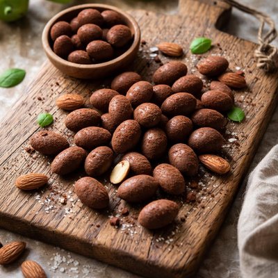 Dark cocolate almonds