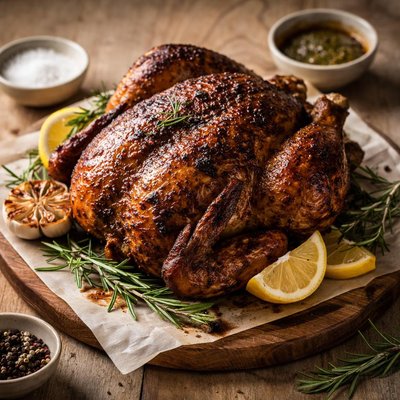 Dark roasted chicken