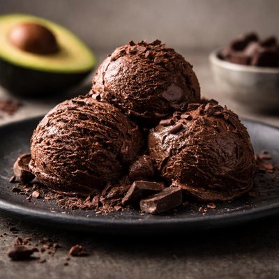 Darkest chocolate cado ice cream
