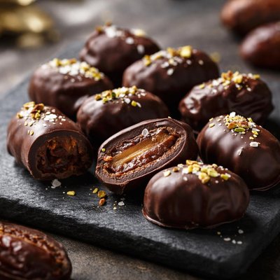 Date in pure chocolate