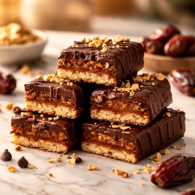 Date peanut butter and chocolate biscuit