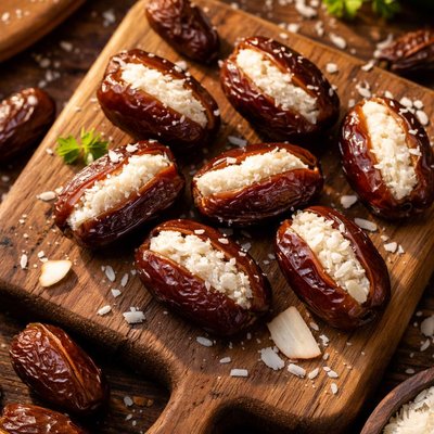 Dates with coconut filling