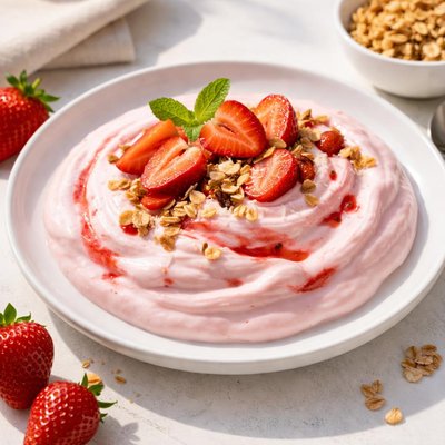 De zaanse hoeveel - volle yoghurt -aardbei
