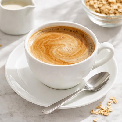 Decaf americano with oat milk