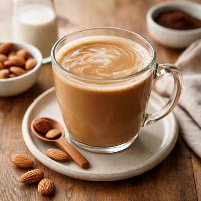 Decaf coffee with almond milk