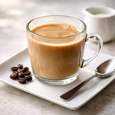 Decaf coffee with creamer