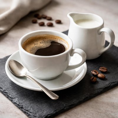 Decaffinated coffee and milk