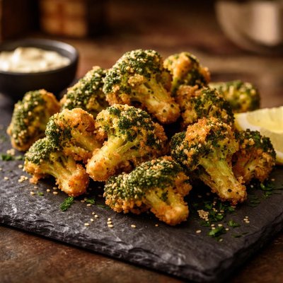 Deep fried broccoli