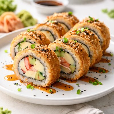 Deep fried california roll