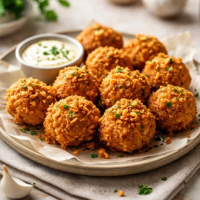 Deep fried chicken garlic ball