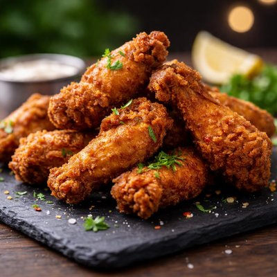 Deep fried chicken winglets