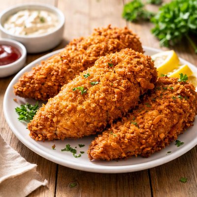 Deep fried extra crispy chicken breast