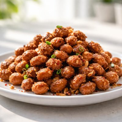 Deep fried peanuts