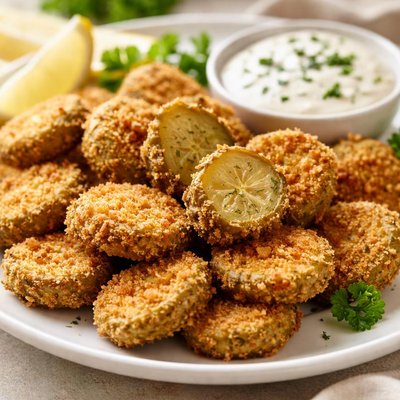 Deep fried pickles