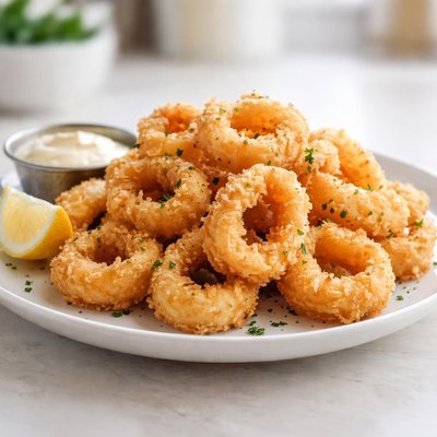 Deep fried squid with batter