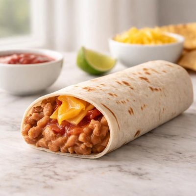 Del taco bean and cheese burrito