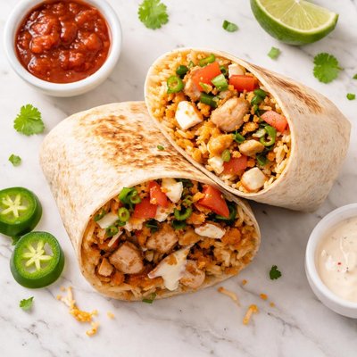 Del taco spicy grilled chicken burrrito