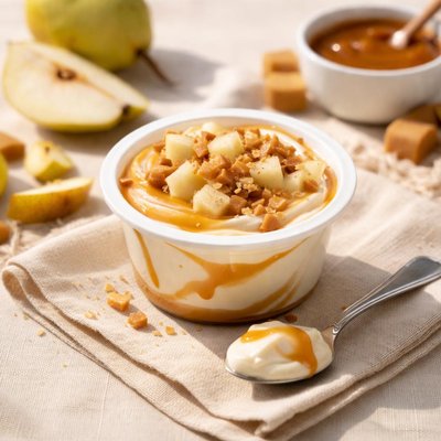 Delamere pear caramel yogurt