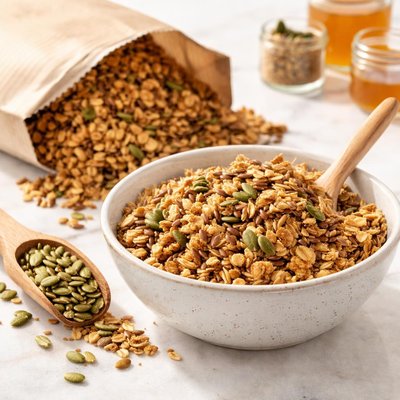 Delicious goodness pumpkin seed and flax granola