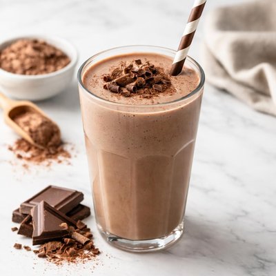 Designer wellness chocolate protein shake